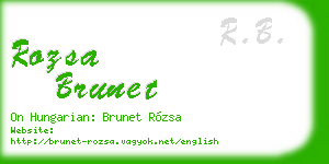 rozsa brunet business card